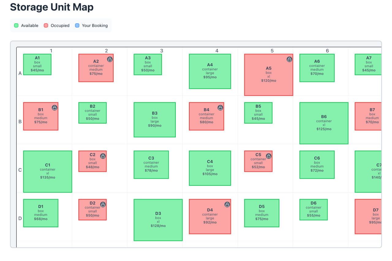 Admin panel with warehouse map and KSeF functionality